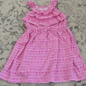 Pink & white print Carter's dress 5